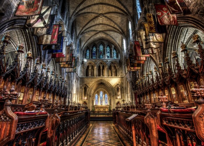 Interior image of the altar in St. Patrick's Cathedral